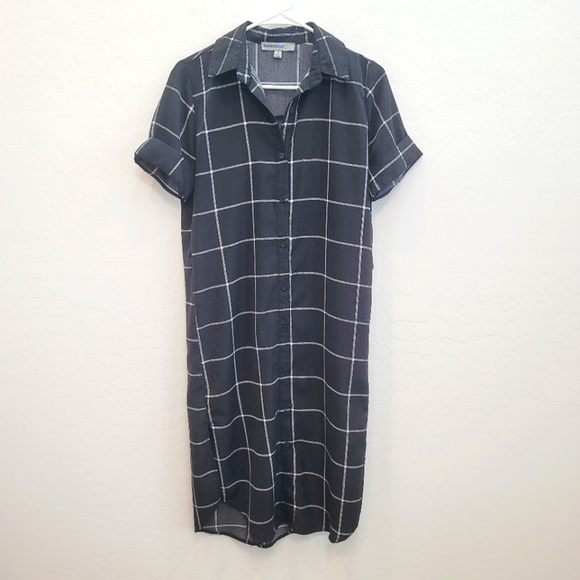 bailey blue Dresses & Skirts - 💕 Bailey Blue Black & White Short Sleeve Plaid/ Check Dress Women's Size Small